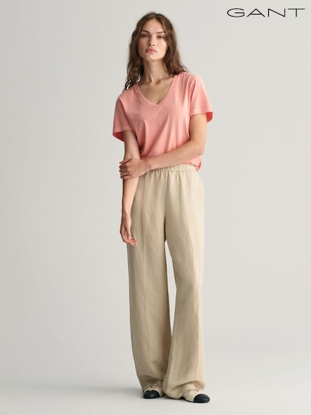 Cream - GANT Pull-on-Hose aus Leinenmischung in lässiger Passform (413613) | 92 €