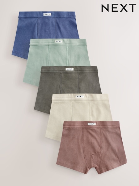 ألوان محايدة متعددة - Soft Waistband Trunks 5 Pack (1.5-16yrs) (413864) | ‏71 د.إ.‏ - ‏ 97‏ د.إ.