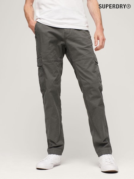 Gri - Superdry Core Pantaloni tip cargo 100% Cotton Pantaloni (413939) | 280 LEI