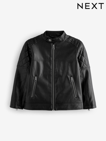 Black Faux Leather Jacket (3-16yrs) (414263) | €18 - €24