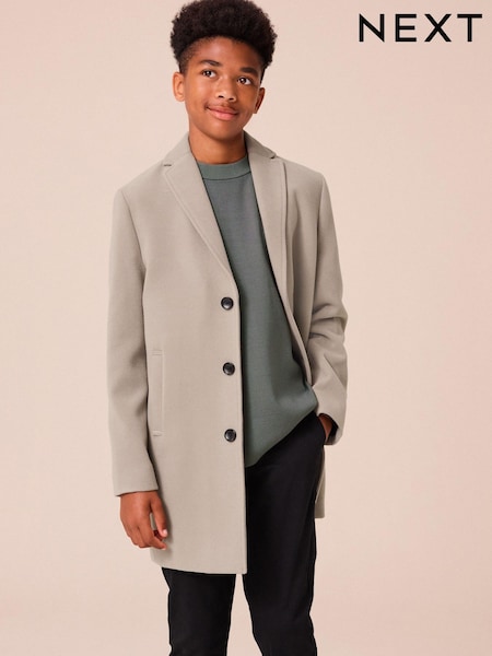 Neutral Monochrome Overcoat (12mths-16yrs) (414297) | AED114 - AED156