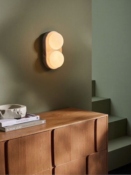 MADE.COM White Marble Effect Wilf Wall Light (414419) | €121