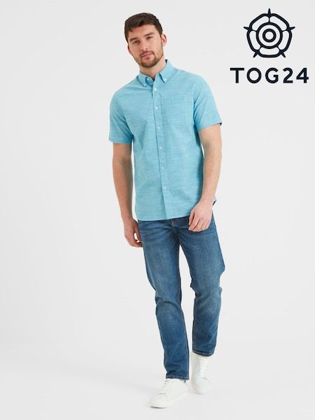 Tog 24 Blue Dwaine Short Sleeve 100% Cotton Shirt (414622) | €23