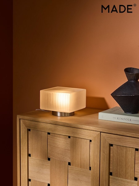 MADE.COM Silver/White Alma Table Lamp (414811) | €94