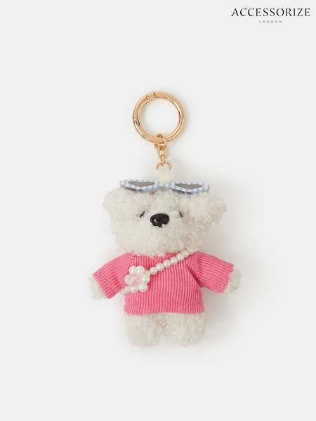 Белый - сумка с подвеской в виде собаки Accessorize