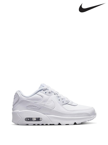 Белый - Nike Air Max 90 Youth Trainers (415483) | €66