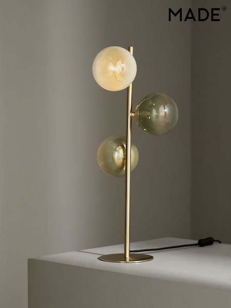 MADE.COM Ombre/Brass Globe Table Lamp (415582) | €156