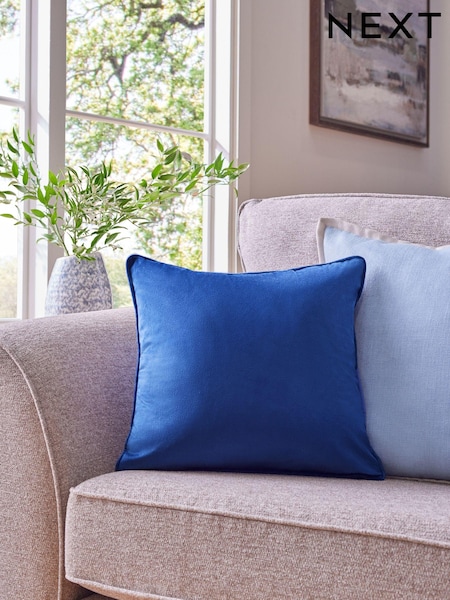 Bright Blue 43 x 43cm Matte Velvet Cushion (416473) | 34 QAR