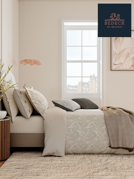 Bedeck of Belfast Charcoal Umma 100% Cotton Duvet Cover and Pillowcase Set (416632) | $146 - $240