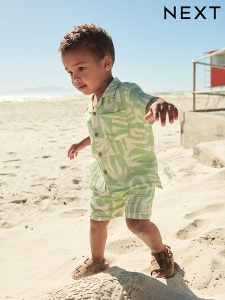 Mintgrün - 100% Cotton Short Sleeve Printed Shirt (3mths-7yrs) (416719) | 7 € - 8 €
