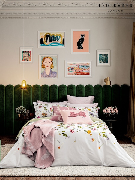 Ted Baker Multi Scattered Bouquet Duvet Cover and Pillowcase 100% Cotton Set (417039) | $236 - $288
