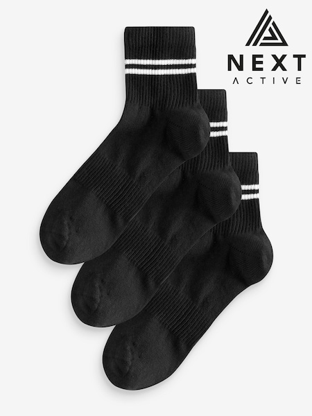 črna - Sport Cropped Ankle Socks 3 Pack (417421) | € 6