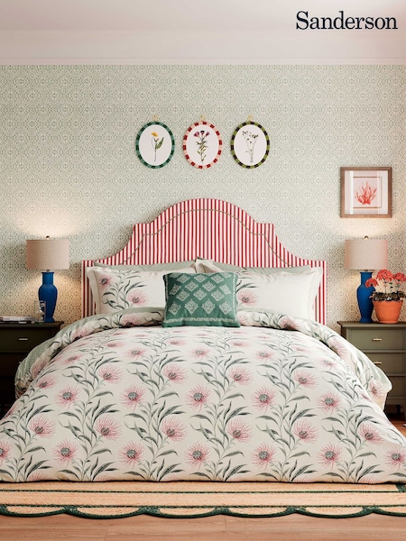 Sanderson Fuchsia Catherinae 100% Cotton Duvet Cover and Pillowcase Set (417814) | AED379 - AED641