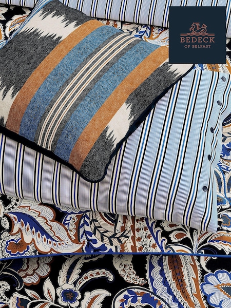 Bedeck of Belfast Blue Kotana Pillowcase 100% Cotton Pair (417926) | 99 QAR