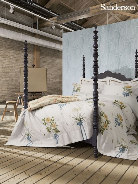 Sanderson Quince Chalk Cupids Beau 100% Cotton Duvet Cover and Pillowcase Set (417979) | €184 - €225