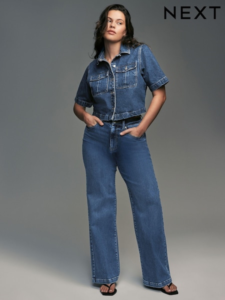 Темно-синий - Wide Leg Hourglass Jeans (418381) | €38