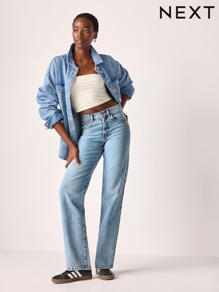 Keski Sininen - Rigid Straight Leg Jeans (418383) | €47