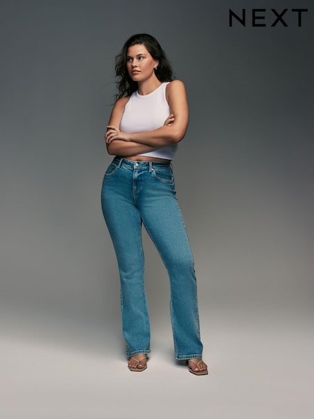 Authentic Mid Blue Super Soft Hourglass Bootcut Jeans (418423) | €14