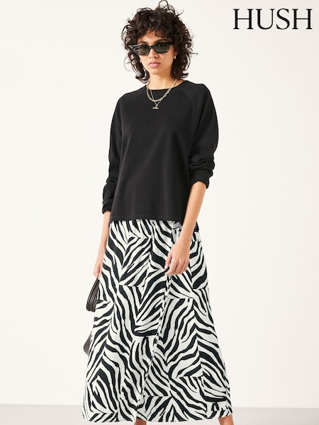 Hush Black 100% Cotton Matilda Raglan Top (418576) | €60