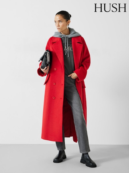 Hush Red Maddie Cocoon Relaxed Coat (418607) | €85