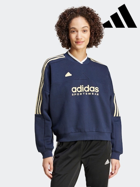 adidas Blue Tiro Fleece Sweatshirt (418723) | AED131