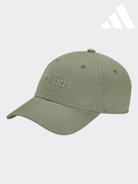 adidas Green 100% Cotton Sportswear Dad Cap (418909) | 114 QAR