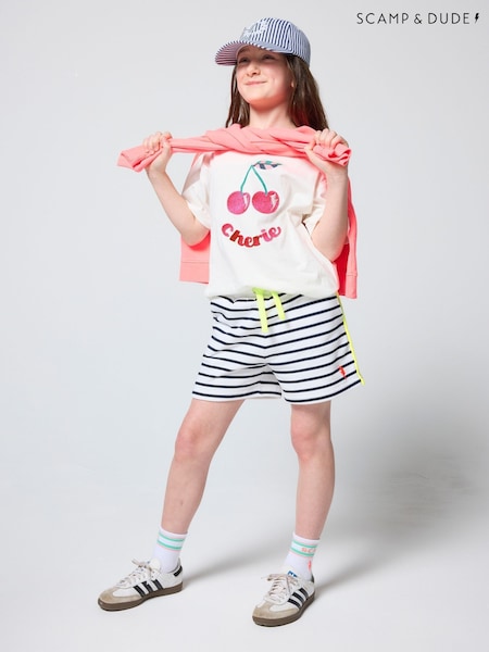 Blå - Scamp & Dude Stripe Colourblock Shorts