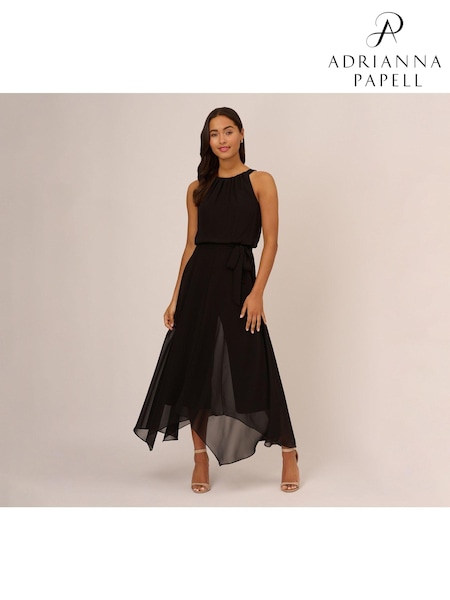 Adrianna Papell Jersey And Chiffon Black Jumpsuit (419316) | €237