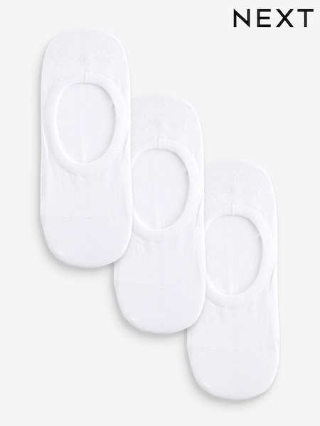 White Invisible Trainer Socks 3 Pack (419492) | €6