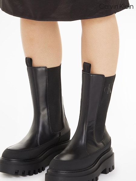 Calvin Klein Flatform Chelsea Black Boots (419544) | €69