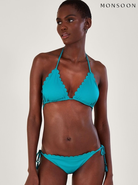 Monsoon Blue Scallop Bikini Top with Recycled Polyester (419946) | €25