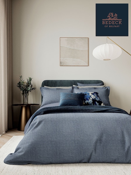 Bedeck of Belfast Midnight Imara 100% Cotton Weave Duvet Cover and Pillowcase Set (420044) | $180 - $257