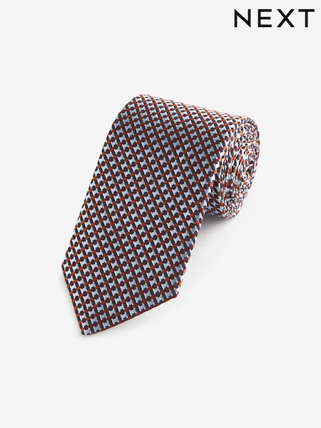 Rust Brown/Blue Textured Signature Made In Italy Tie (420385) | €12