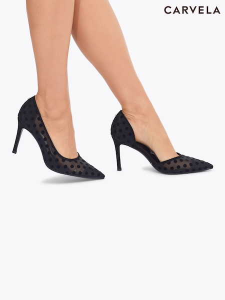 Svart - Carvela Positano D Orsay Polka Dot Heeled Shoes