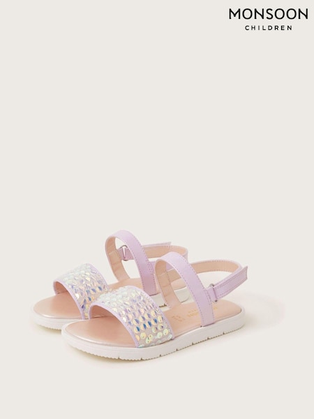 Monsoon Pink Mermaid Sequin Sandals (420559) | 64 QAR - 69 QAR
