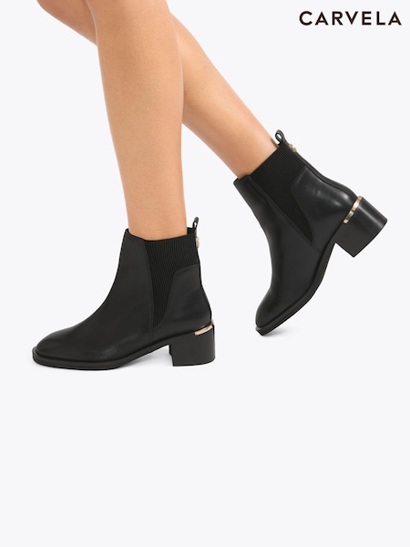 Svart - Carvela Liberta Leather Ankle Boots