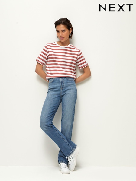 Albastru deschis - Comfort Stretch Straight Jeans (420921) | 129 LEI