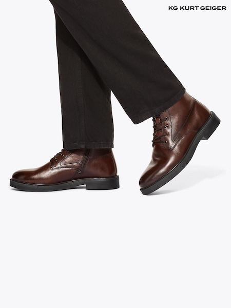 Brun - Regular Kg Kurt Geiger Douglas Leather Lace Boots