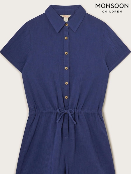 Monsoon Button Through Shirt 100% Cotton Playsuit (421197) | 9 € - 10 €