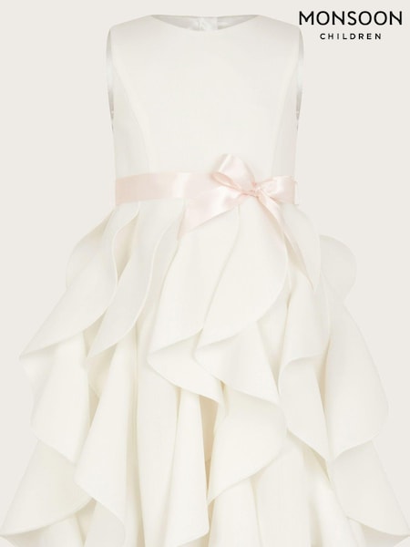 Monsoon Natural Scuba Cancan Ruffle Dress (421298) | € 48 - € 56
