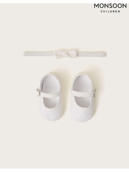 Monsoon Baby Lacey Heart Booties and Bando Set (421729) | 25 €