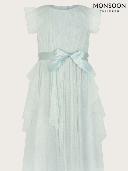 Monsoon Green Stacie Waterfall Dress (421959) | €30 - €33