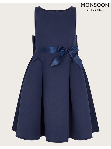 Monsoon Blue Holly Scuba Bridesmaid Dress (422154) | 247 QAR - 297 QAR