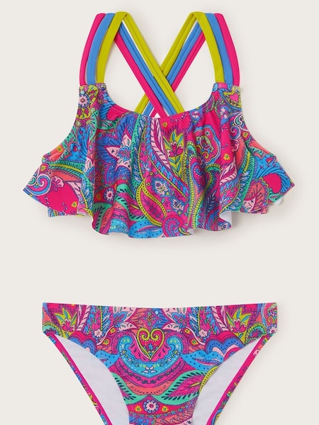 Monsoon Pink Paisley Frill Bikini Set (422257) | 62 QAR - 76 QAR