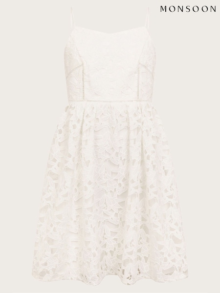 Monsoon White Corded Lace Prom Dress (422322) | €44.50 - €47.50