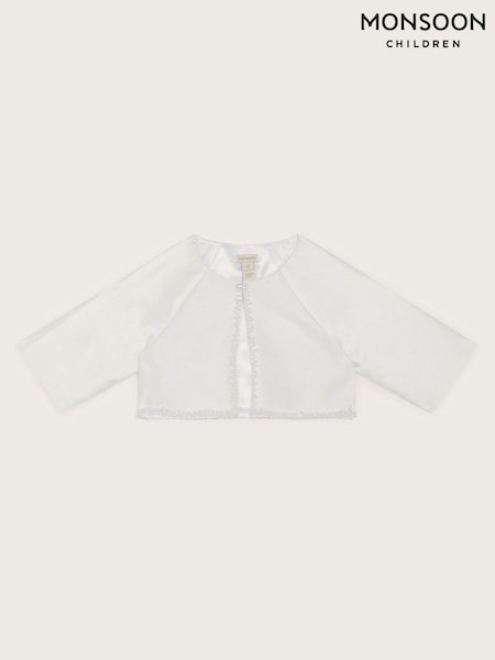 Monsoon White Pearl Trim Communion Jacket (422386) | €30 - €33