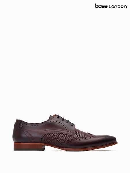 Roșu - Pantofi brogue cu Dantelă Base London Falcone (422600) | 303 LEI