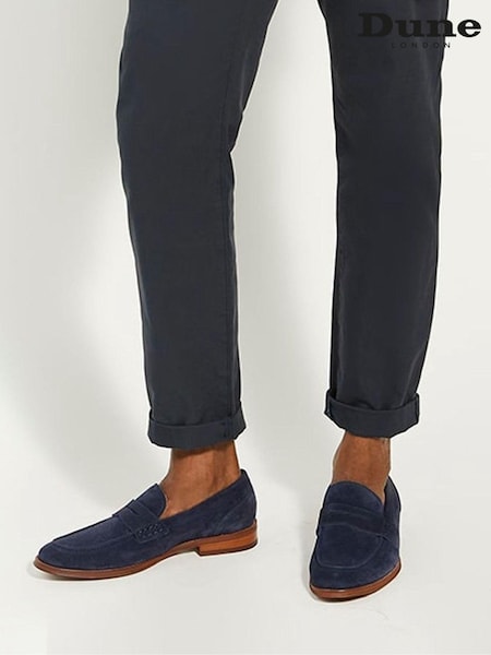 Albastru - Mărime standard - Mocasini cu talpă Natural penny Dune London Sulli (423148) | 501 LEI
