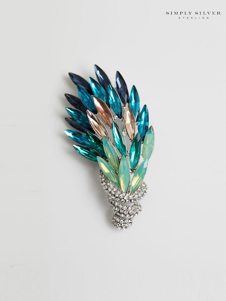 Jon Richards Silver Multicolour Bouquet Brooch Gift Boxed (423660) | €40