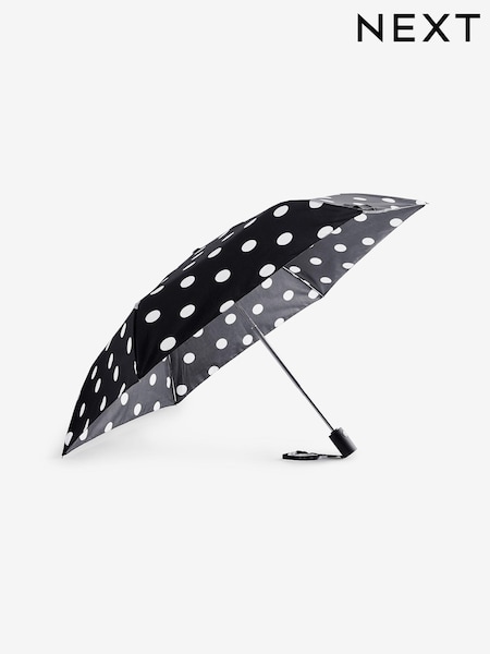 Negru/Cream Spot - Auto Open/close Umbrella (423949) | 89 LEI